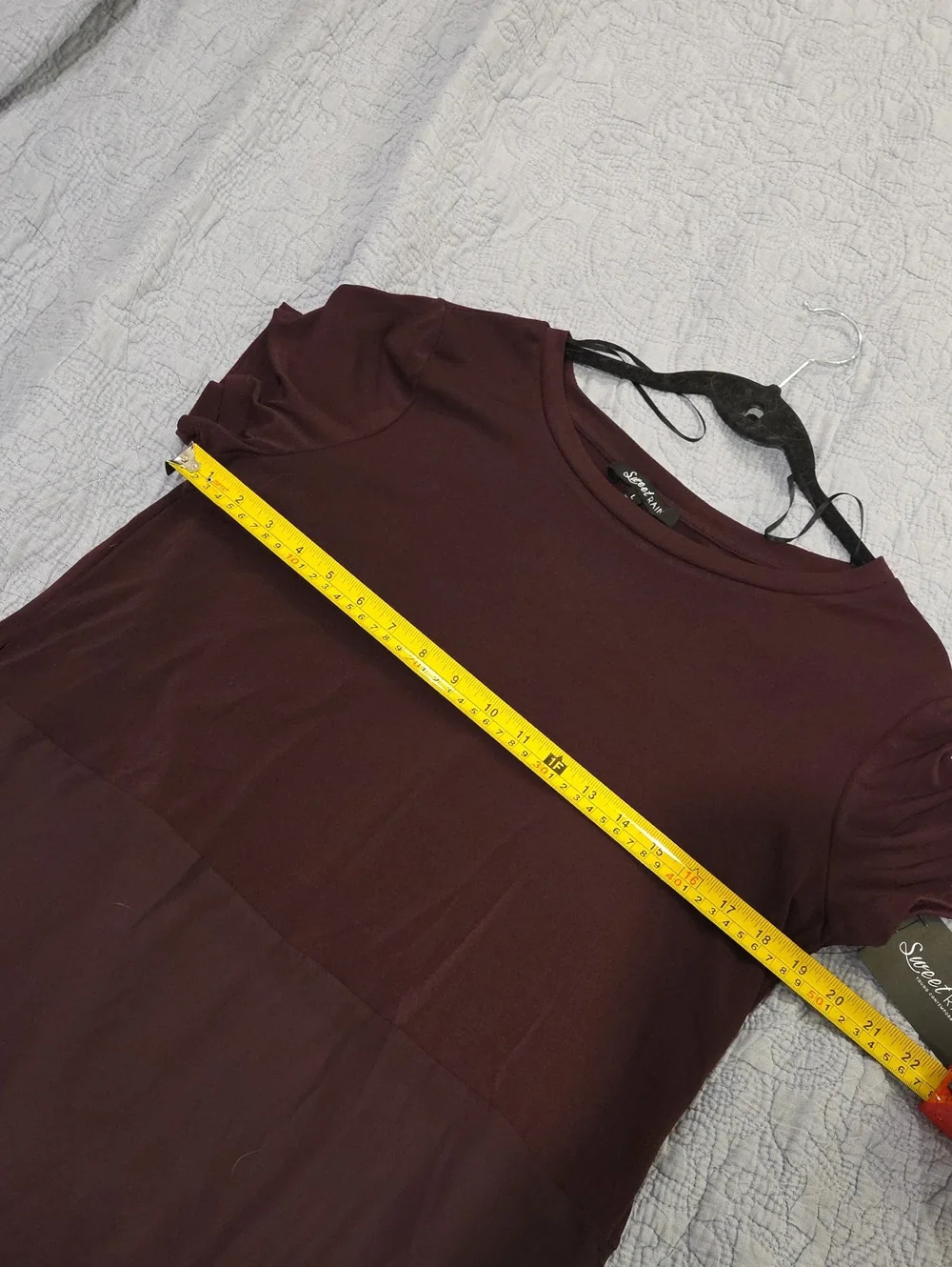 Sweet Rain Sheer Panel Maxi Tunic - Plum Size L, New With Tags!
